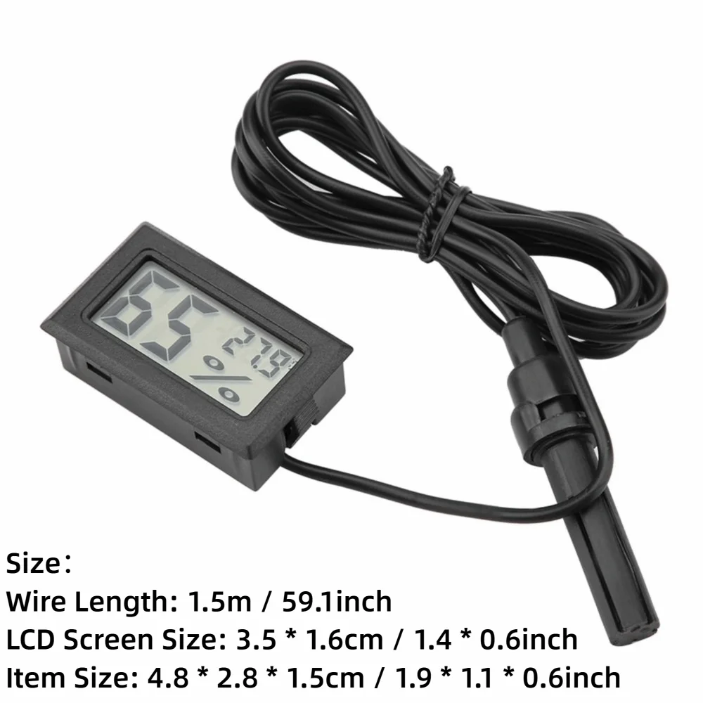 LCD LCD Thermometer Hygrometer External Probe Celsius Temperature Humidity Monitor Digital LED Probe Sensor