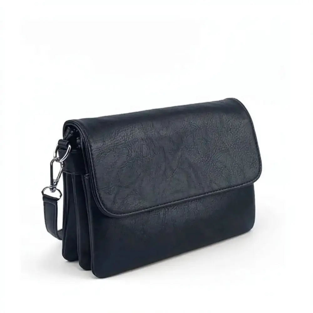 Casual Style Women Messenger Crossbody Handbags Multi Layer Zipper Organizer Bag Fashion PU Leather Shoulder Purse