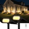 Intelamp Solar Spotlights 4000Mah 3 Color Modes Outdoor Solar Light Garden Lights for Landscape Pathway Yard Patio Garage Driveway Tree 1