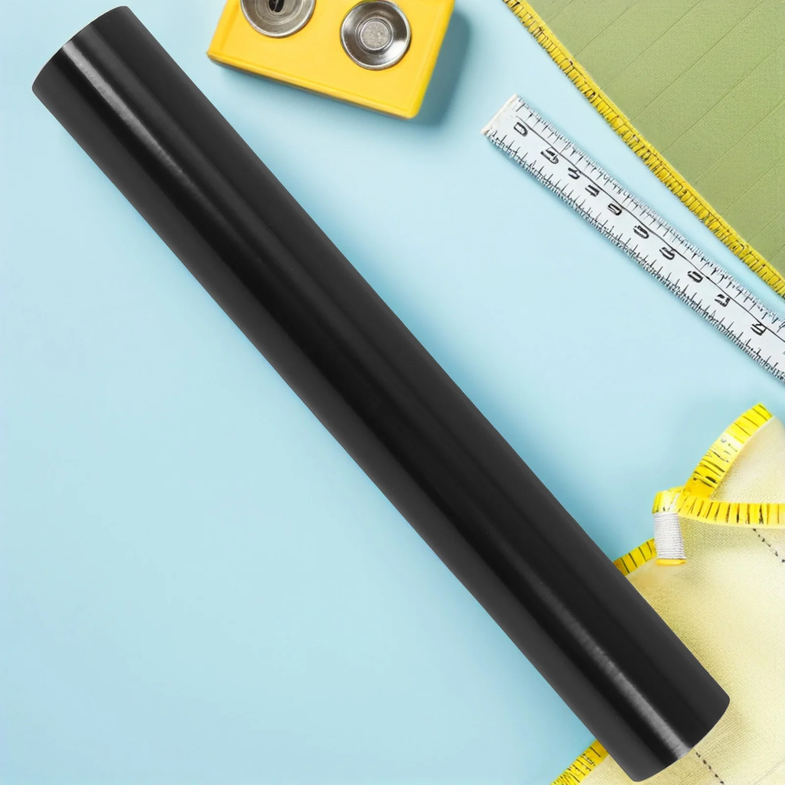 1 Roll Laser Engraving Vinyl: Glossy Black Adhesive Craft Paper For Ceramic Metal Glass Diy Projects Waterproof Permanent