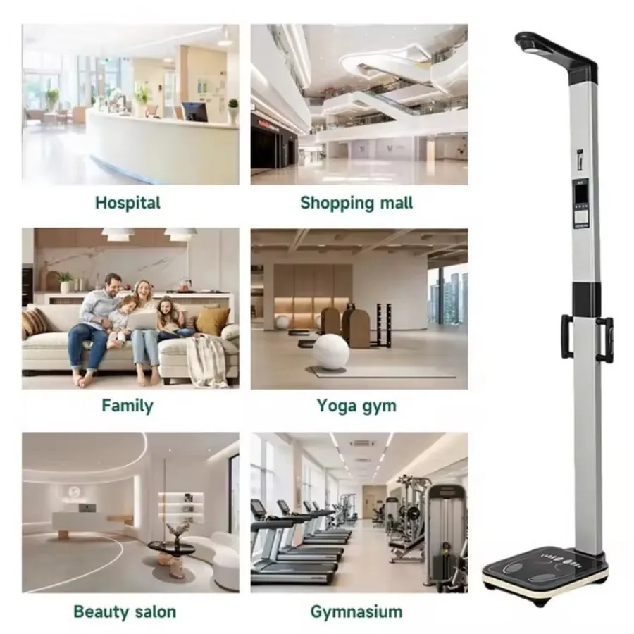 Factory OEM Height Foldable Body Fat Analyzer Hospital Medical Measure Body Customize Ultrasonic BMI Body Height Weight Scale