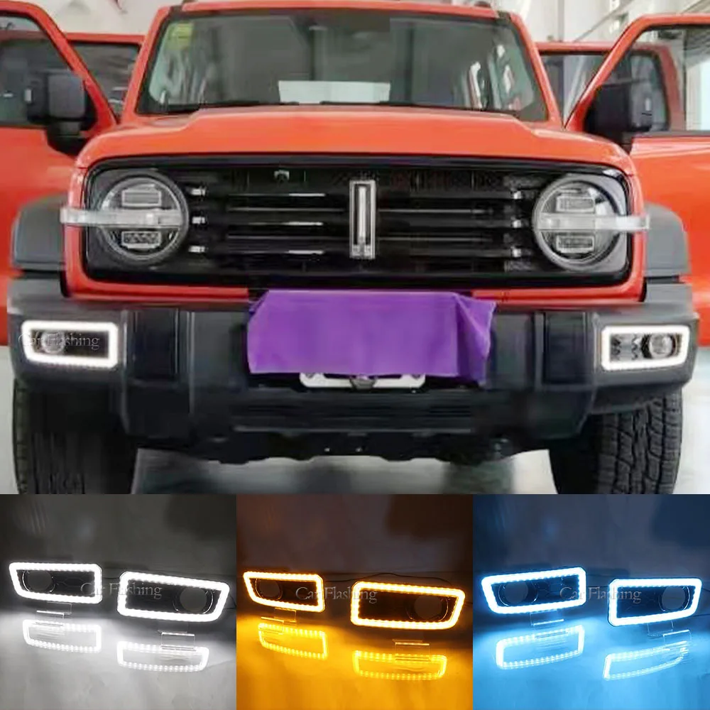 

For tank 300 day running lights special modification LED daytime running lights, flowing turn signals, front fog lights