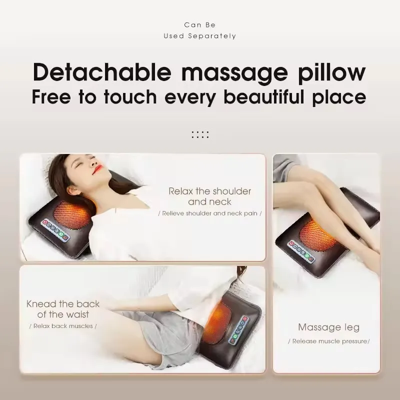 Electric Massage Mattress Air Pad Infrared Roller Electric Full Body Airbag Vibration Stretching Pressure Massage Mat