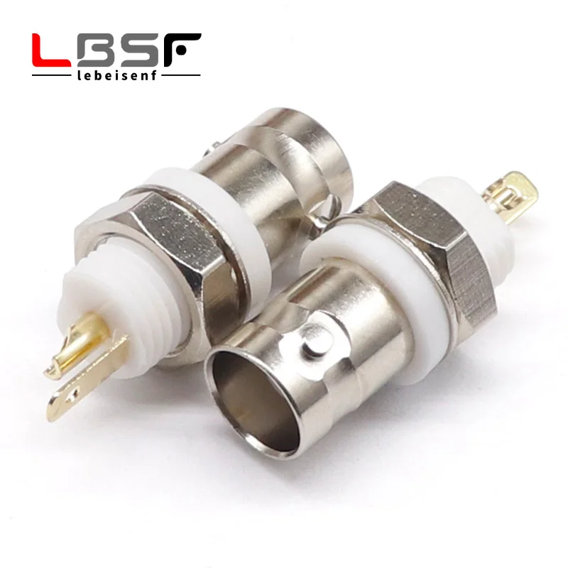 1/5/10 sztuk 50 ohm BNC-KY izolowany biały klej gniazdo BNC Q9 głowica żeńska panel spawalniczy bnc złącze głowicy żeńskiej