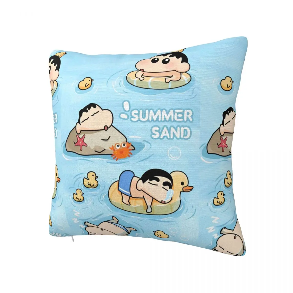 Pillow Cover Crayon Shin-chan Kawaii Miniso Printed Cushion Cover Funny Pillow Case For Chair Sofa Home Decoration Pillowcases