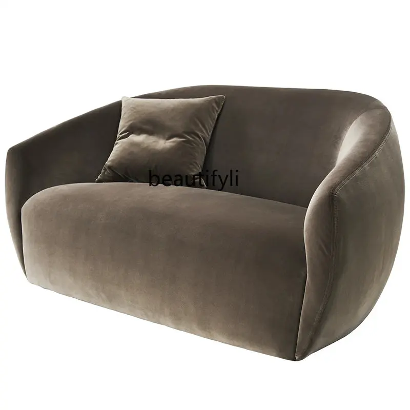 

Nordic Style Small Apartment Living Room Small Sofa High-End Velvet Clothing Store Fabric Sofa