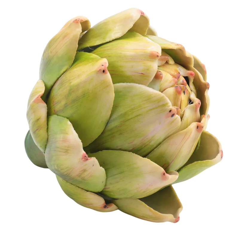 Artichauts artificiels verts Fruits-Fruits et légumes réalistes pour bol de cuisine et décorations de remplissage de Vase durables 6 pièces