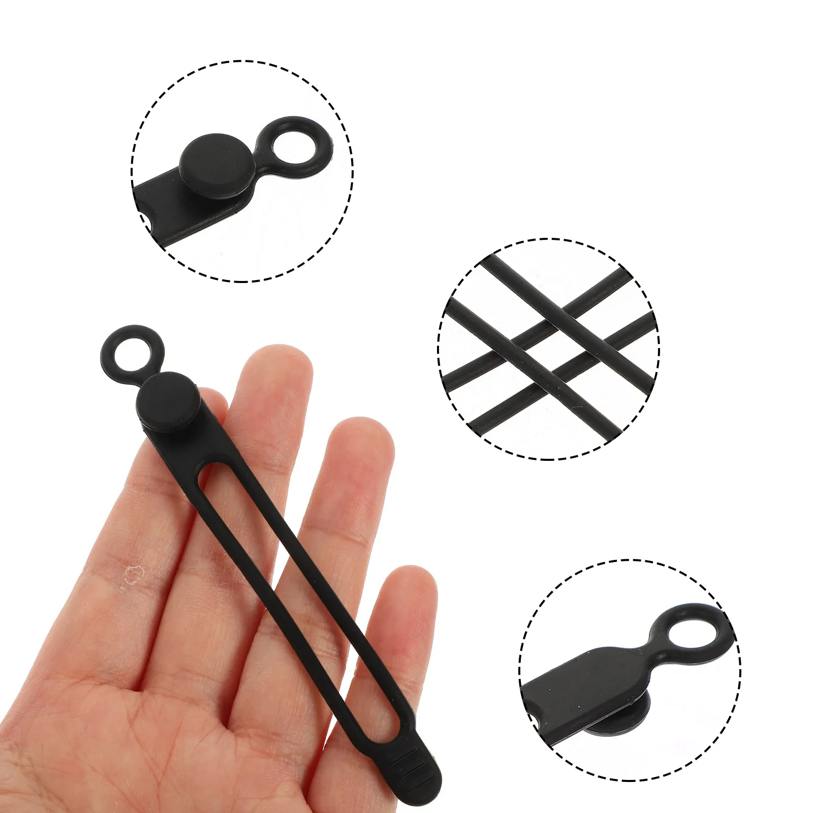 

40pcs Management Strap Wire Ties Reusable Silicone Wire ganizer Ties Rubber Cord Holder Computer Phone Charger