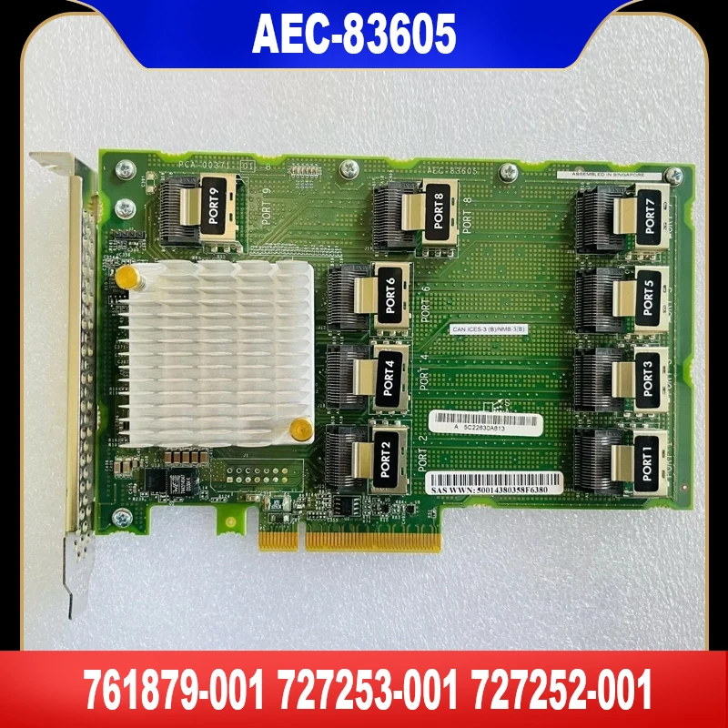 727253-001 727252-001 727250-B21 9-Port SAS Expansion Card Original For HP DL380 G9 761879-001 AEC-83605 12GB SAS Expander Card