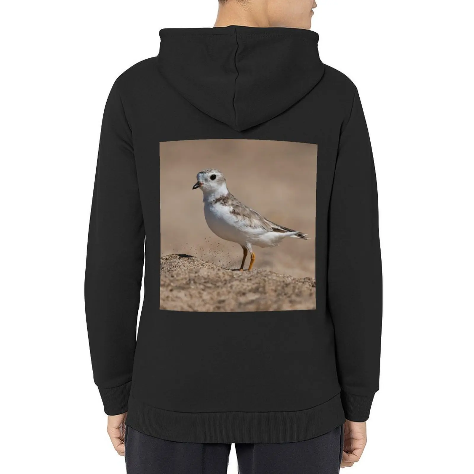 

Piping Plover in the Sand Hoodie winter clothes anime clothes men's clothing hoodies for men high quality