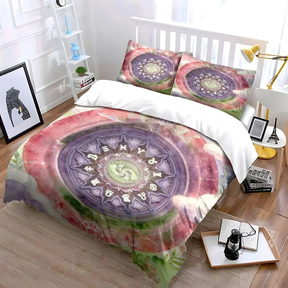 

Zodiac-Themed Art Decor Set Soft Comfortable Duvet Cover Bedding Set Included 1*Duvet Cover & 2*Pillowcases, gift