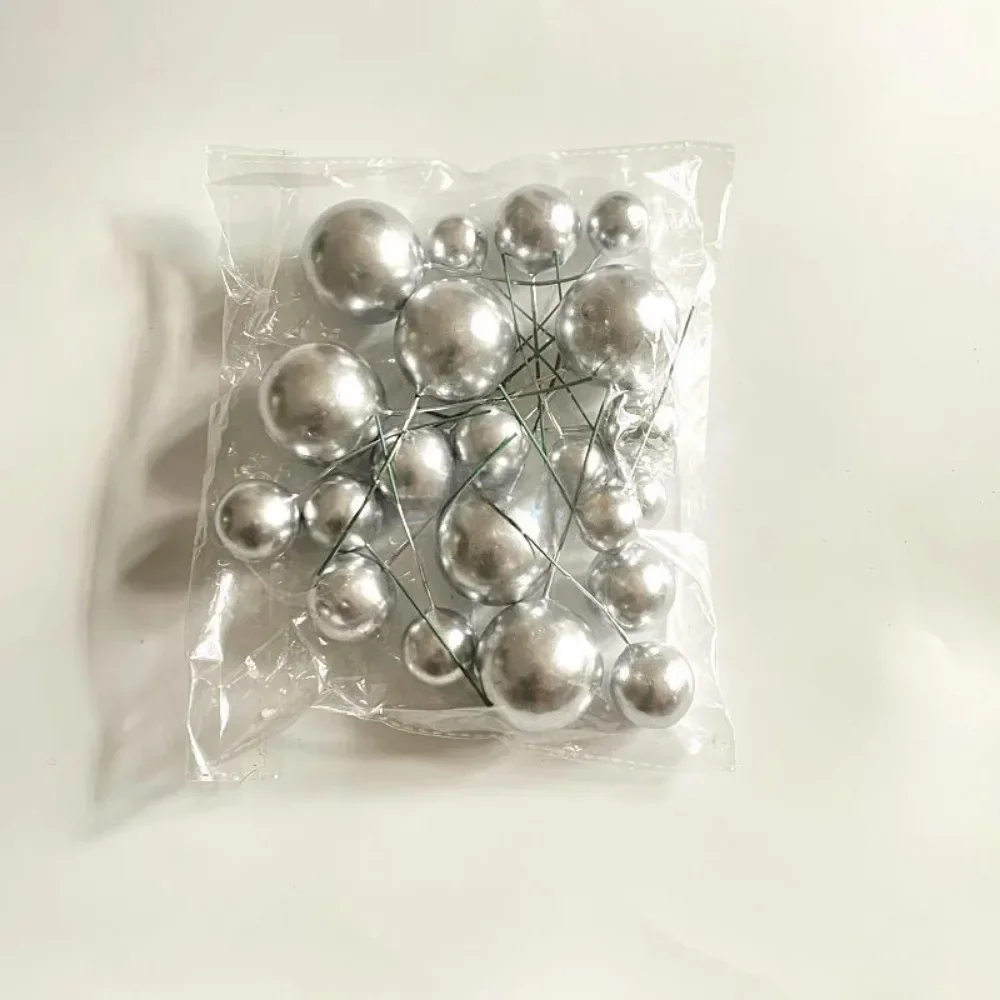 20Pcs Balls Cake Toppers 2-4cm Different Size Colorful Balls Cake Toppers for Brithday Wedding Christmas Decorations 2024