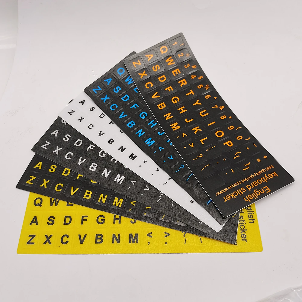 English Letters Keyboard Stickers For Notebook Computer laptop Accessories Keyboard Covers Colourful Waterproof and Austproof