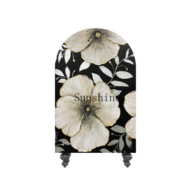

French Nordic black and white retro style solid wood bedroom home locker