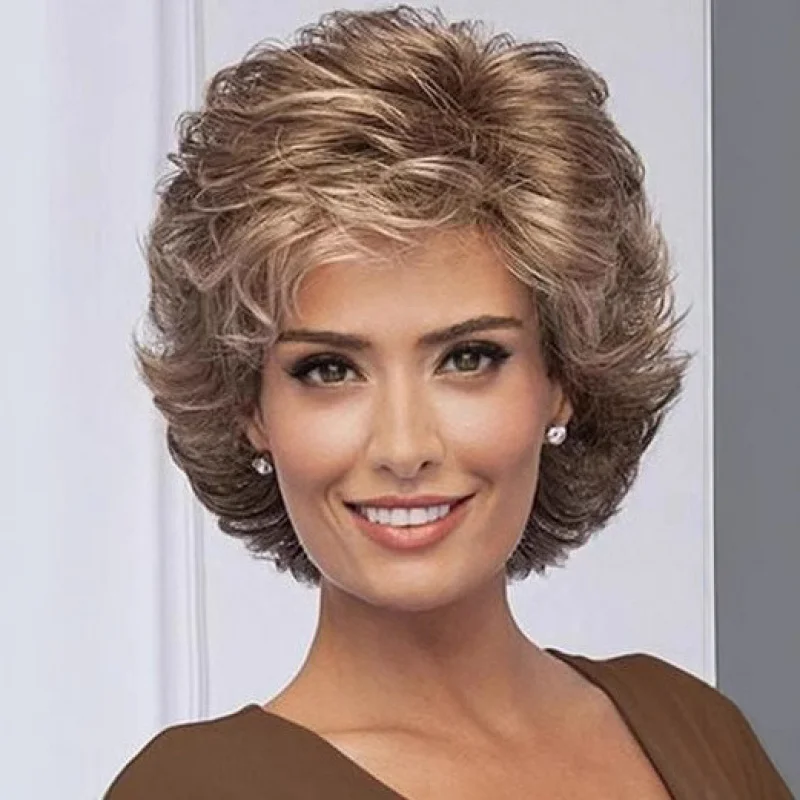 

Fashionable European American women's short hair wigs, lightweight comfortable, natural and trendy for everyday use, ful