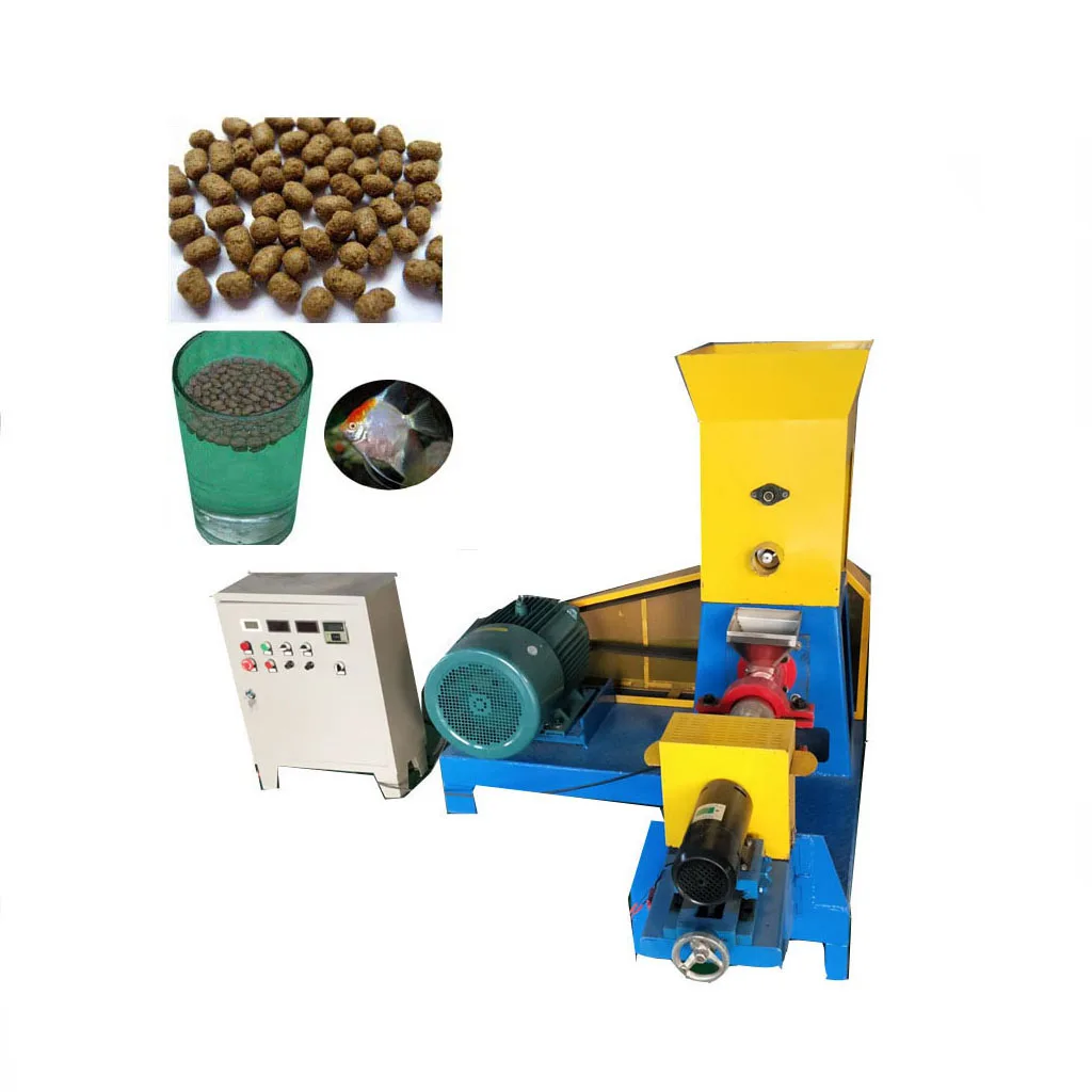 60-80kg/hour soybean extrusion machine pet food and floating fish feed pellet making machine HJ-FFP60