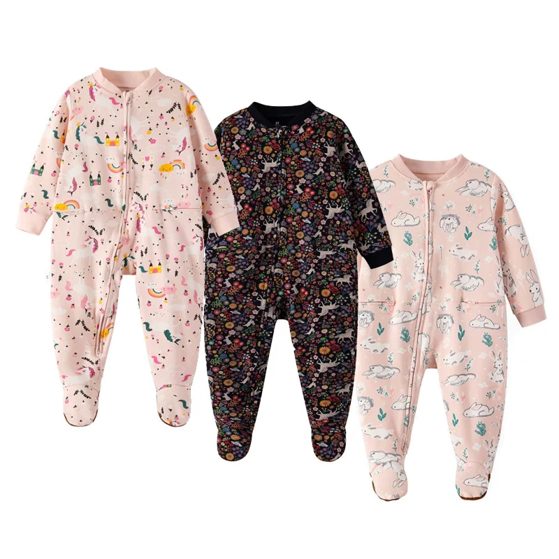

Cotton girls' jumpsuit pajamas, home jumpsuit