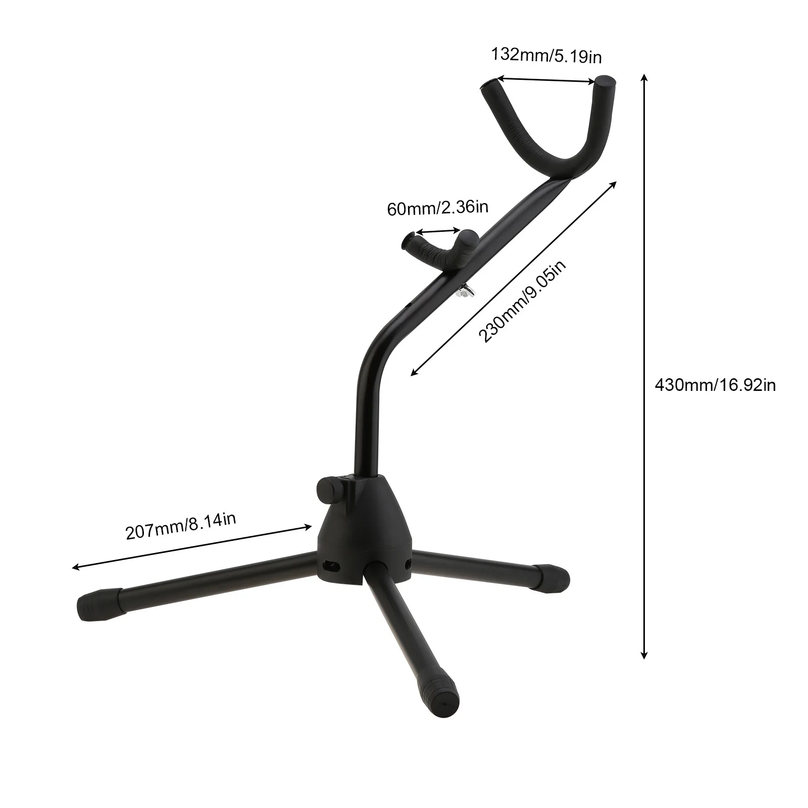 Foldable Alto Saxophone Stand Holder Lightweight Tubular Construction Folding Alto Sax Stand Rack Saxophone Tripod