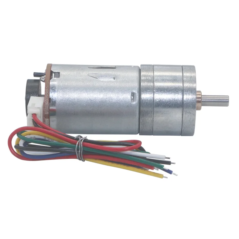 JGA25-370 DC Deceleration Motor with Encoder, Speed Measurement, Code Wheel, High Torque 12V