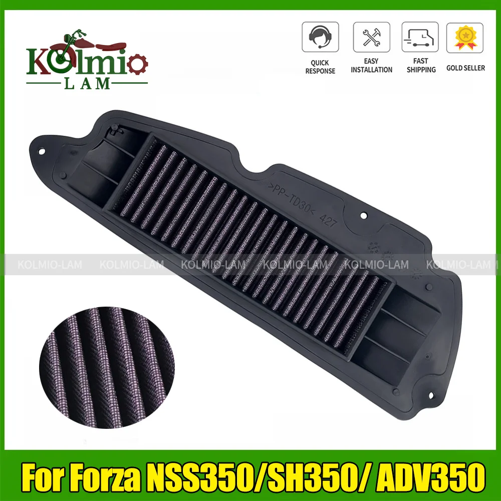 Fit for 2021 - 2026 Honda Forza 350 250 NSS350 ADV350 SH350 Air Filter Intake Cleaner NSS250 ADV SH 350 2025 2024 2023 2022