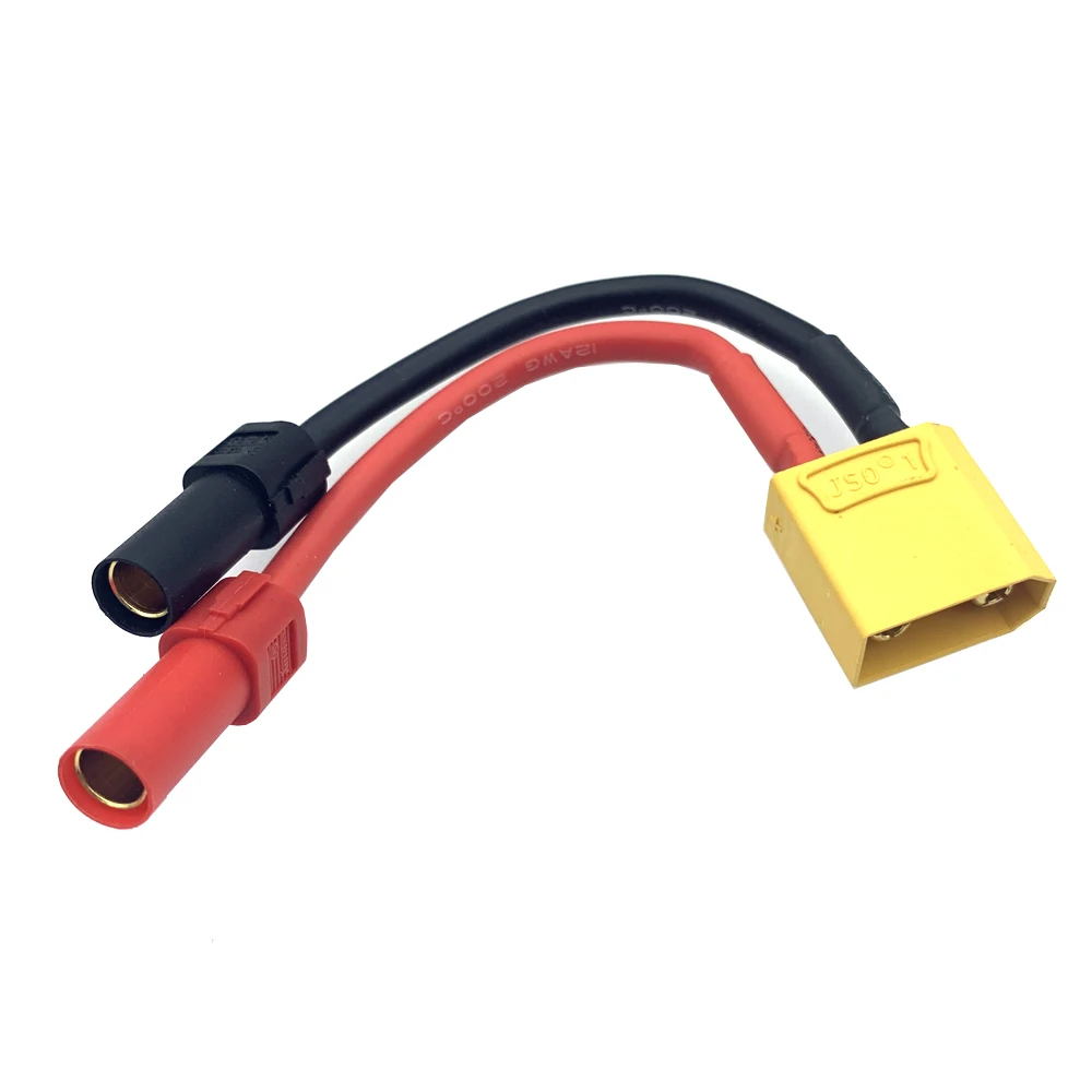 1pcs AS150 XT150 Male/Female To XT60 XT90 Connector Suitable for RC FPV Four Rotor Brushless Motor Fireproof Flower Accessories