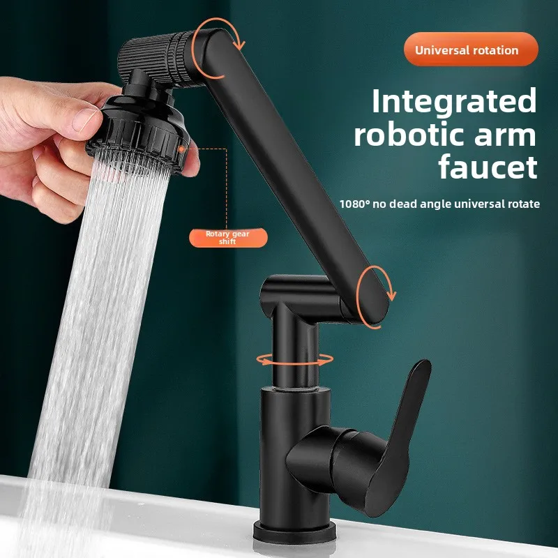 

1080° Rotating Kitchen Faucet Bathroom Sink Mixer Tap Cold and Hot Water Basin Faucet Multifunction Pull Down Tap