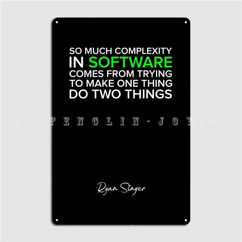 Software Developement Metal Sign Personalized Club Bar Wall Decor Pub Tin Sign Poster