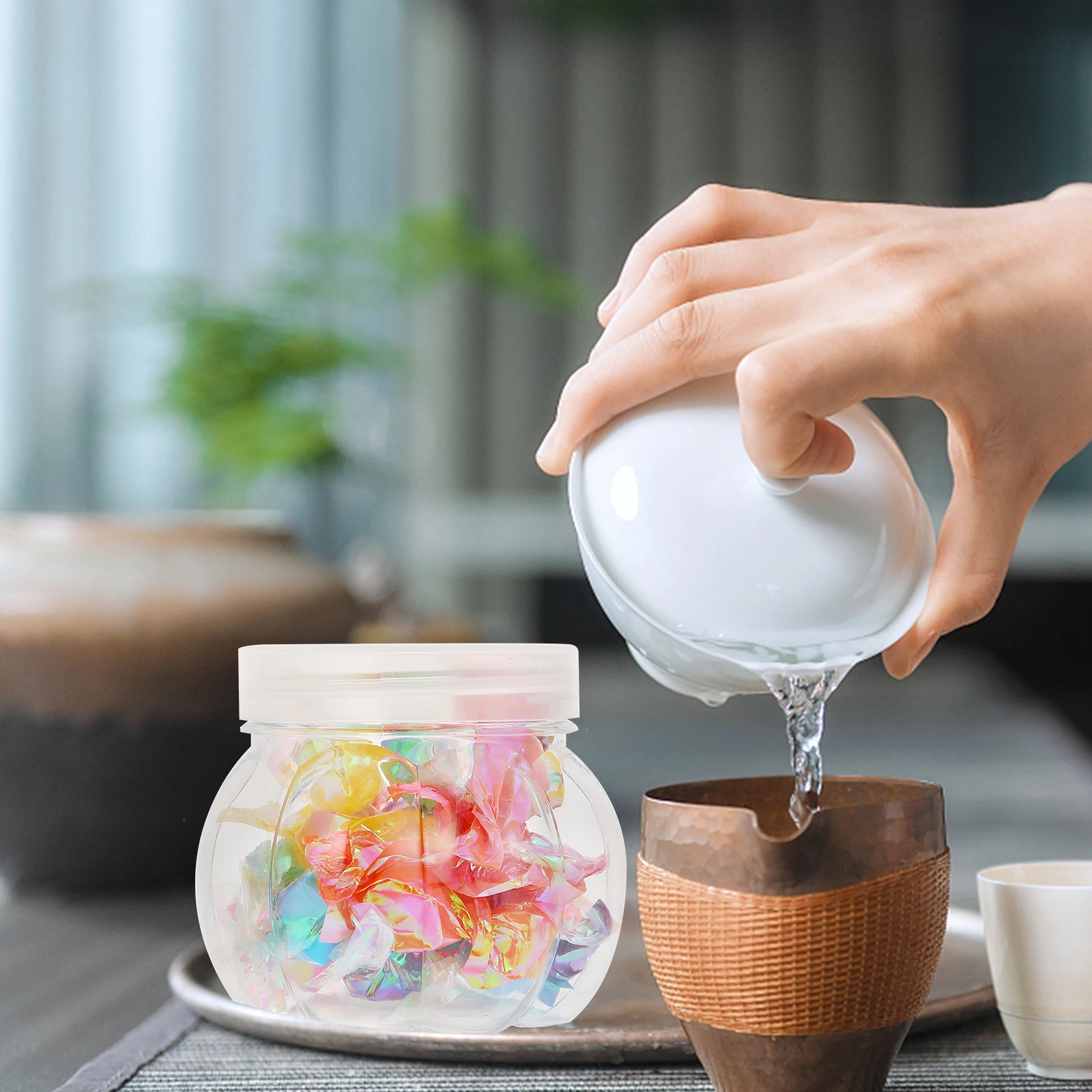 

12pcs Pumpkin Candy Jars Clear Plastic Containers Transparent Storage Mini Snack Organizer Home Mini Candy Jars Tools