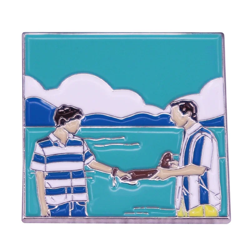 Luca Guadagnino Movie - Call Me By Your Name Enamel Pin CMBYN Elio Oliver Brooch Subtle Peach Badge Jewelry Accessories