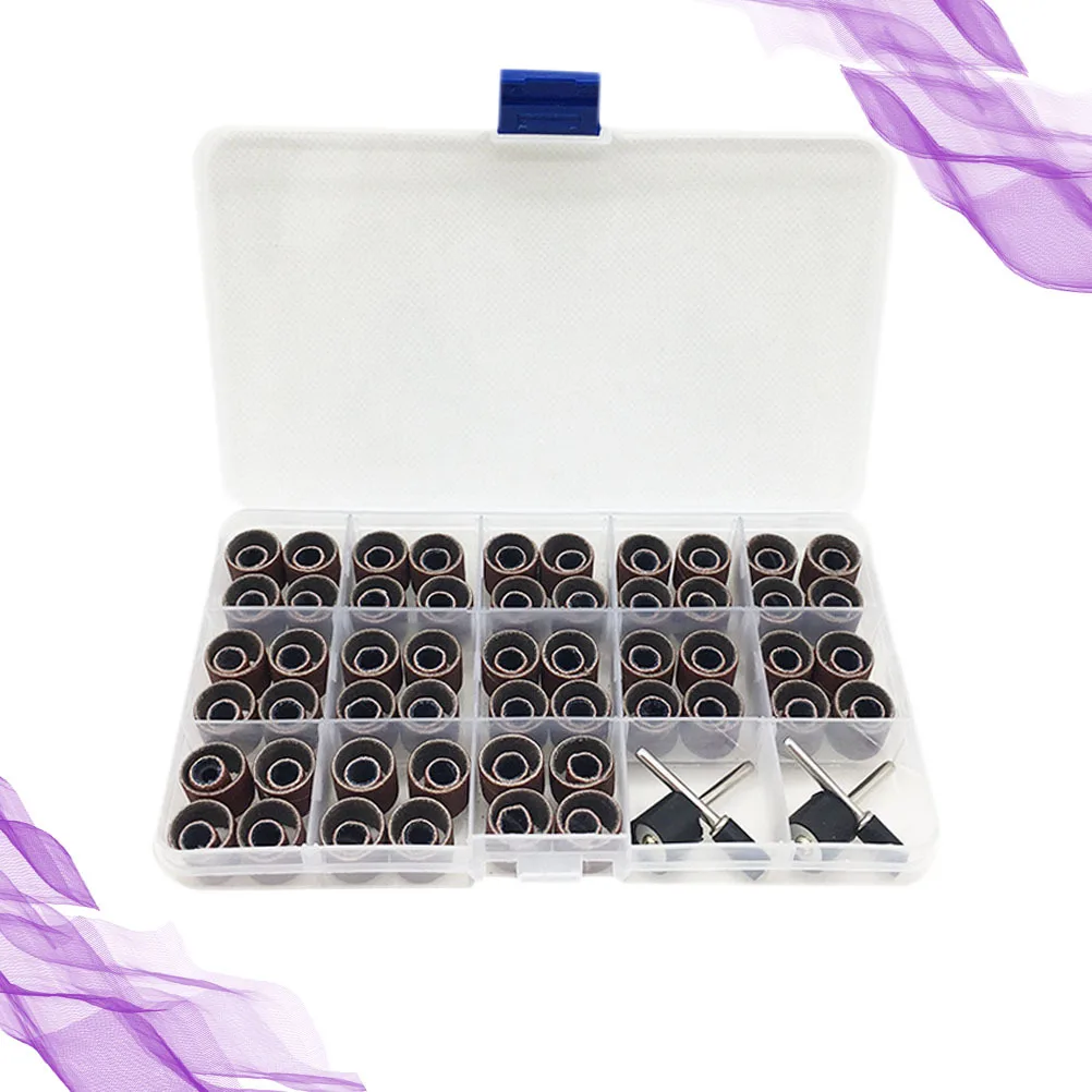 104개 네일 드릴 비트 세트 매니큐어 도구 키트 큐티클 클린 네일 그라인딩 살롱 및 가정용 다크 레드