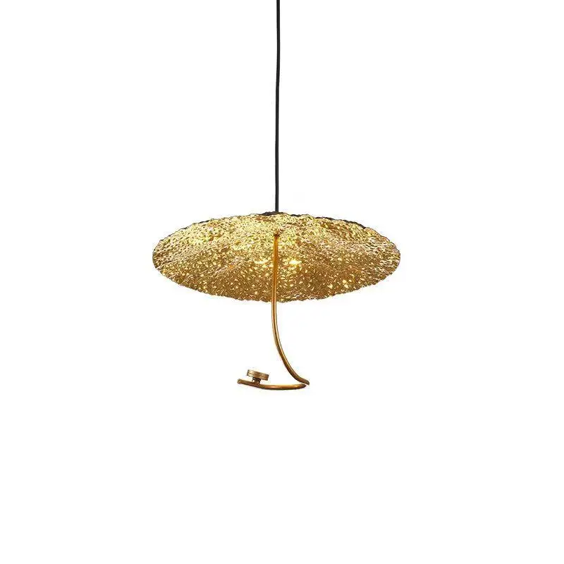 

Art chandelier designer new style Italian gold foil living room dining room stairs lotus leaf