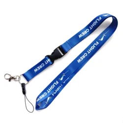 1PC Fashion Accessories FLIGHT CREW Blue Lanyard Aircraft Staff Work Tag Lanyard Keychain ID Lanyard