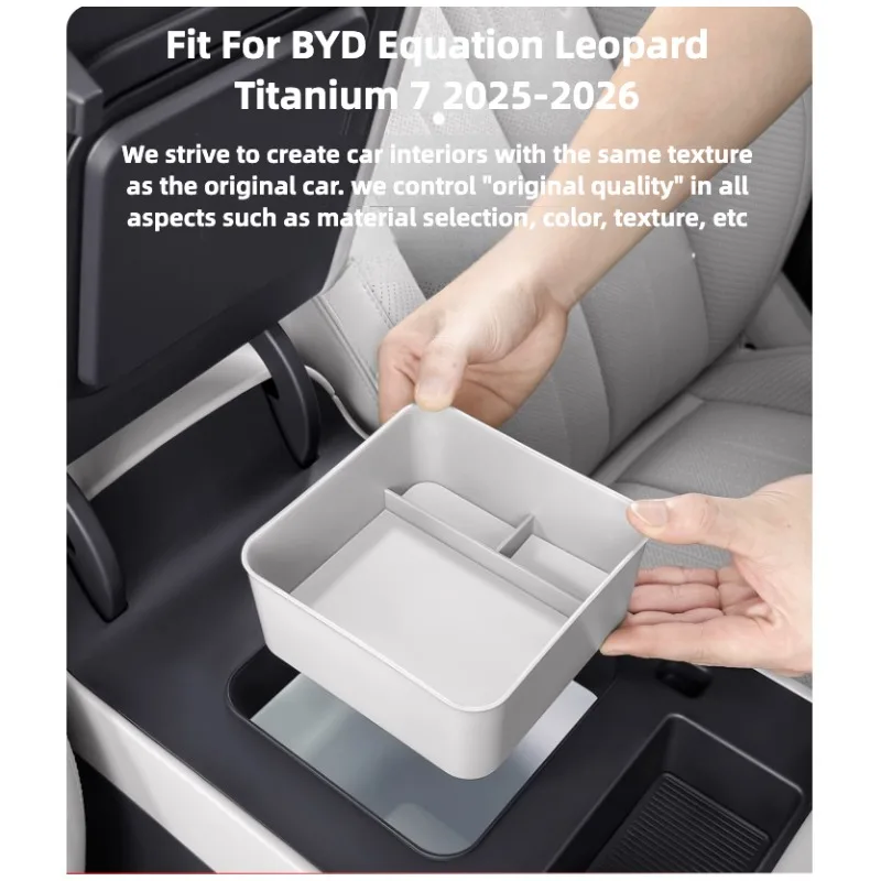 

Car Armrest Box Storage Box Fit For BYD Equation Leopard Titanium 7 2025-2026 Central Control Storage Box Modified Accessories