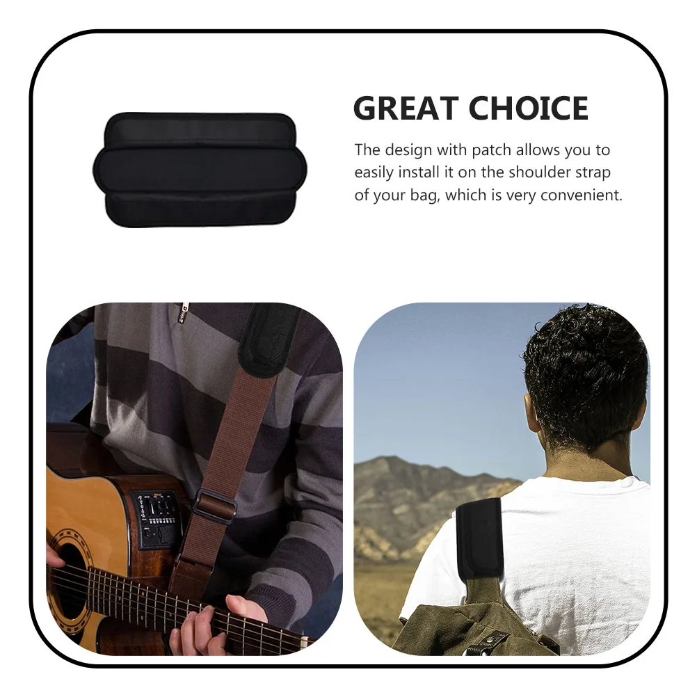 

Hiking Wide Shoulder Pad for Bag Strap Black Polyester Comfortable Weight-reducing Pads