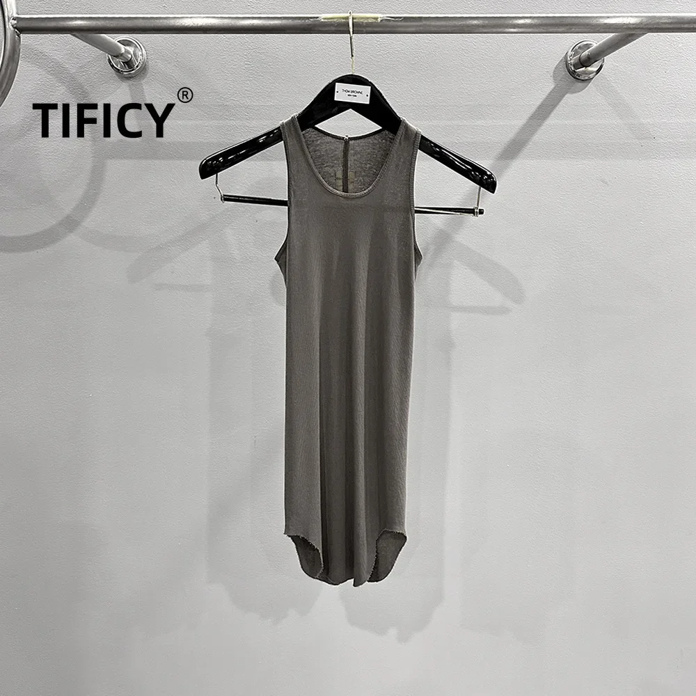 TIFICY High Street sexy Women's Spring and Summer Elastic Simple and Fashionable I-shaped Close Fitting Slimming Base Tank Top