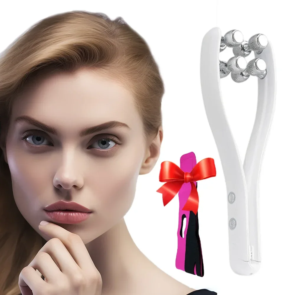 Facial Massager Roller EMS V-vorm Face Lift Machine Dubbele Kin Gezicht Slimmer Lifting Nek Huid Draai RF Anti-rimpel Apparaat