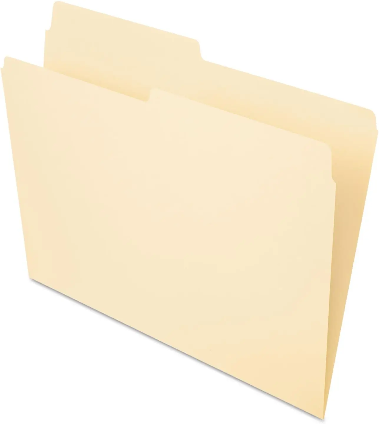 

Manila File Folders Letter Size 1/2 Cut Tabs Box of 100 for Home Office