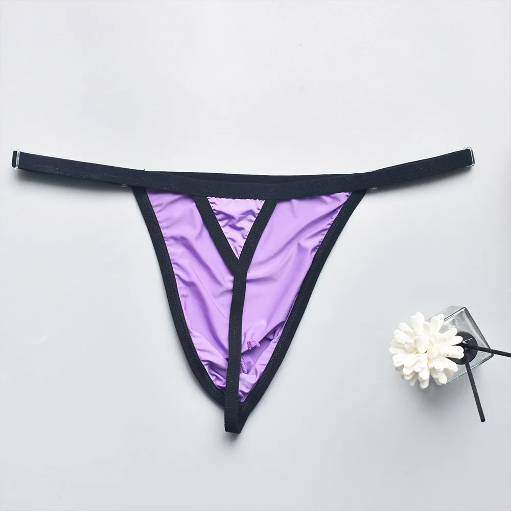 Sexy Sheer Men's Thongs - Quick-Dry Underwear with Adjustable Waist (66-110CM) for Comfort & Intimate Wear image 3