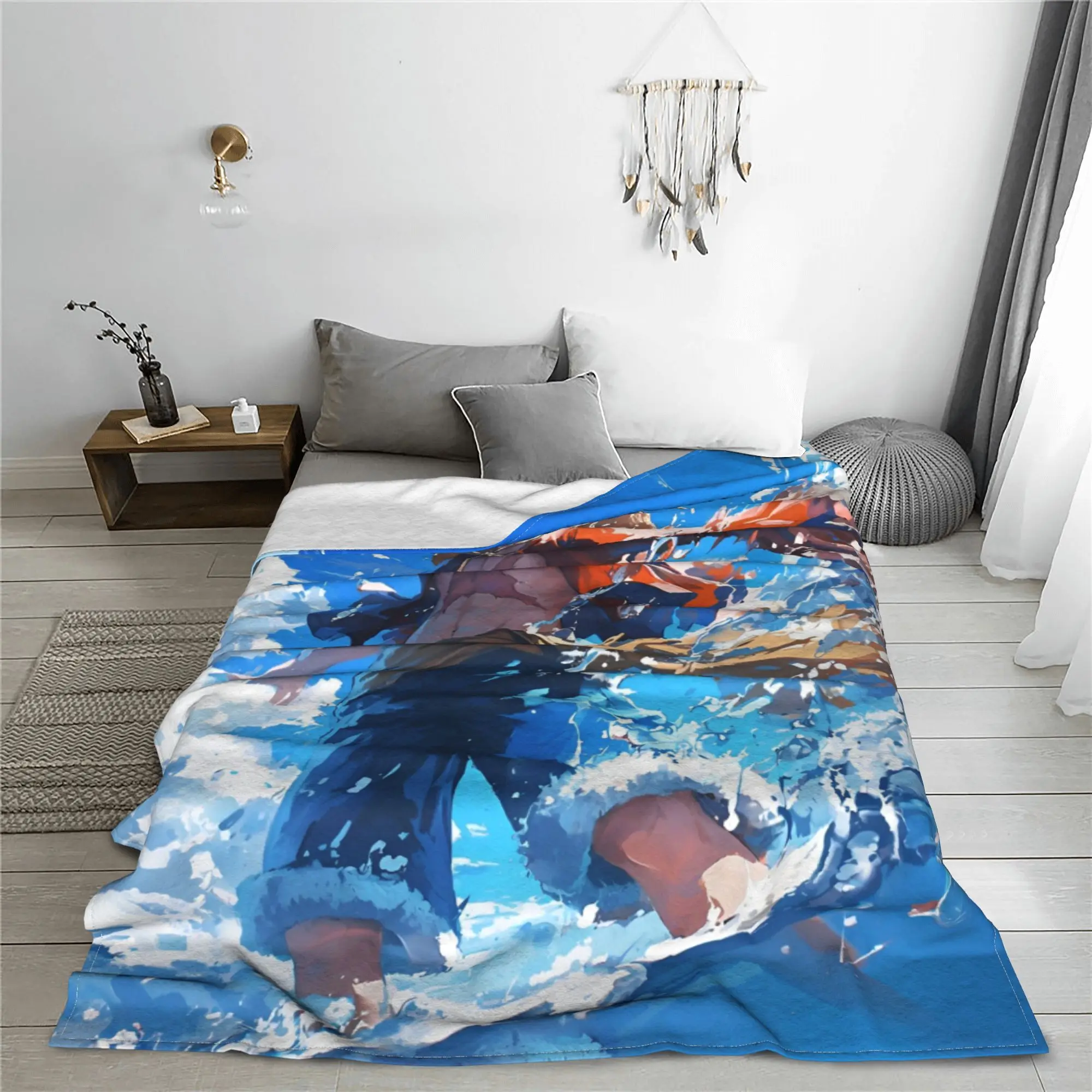 Anime O-One P-Piece L-LuffyS Blankets Fleece Autumn/Winter  Portable Soft Throw Blanket for Bedding Bedroom Bedspread