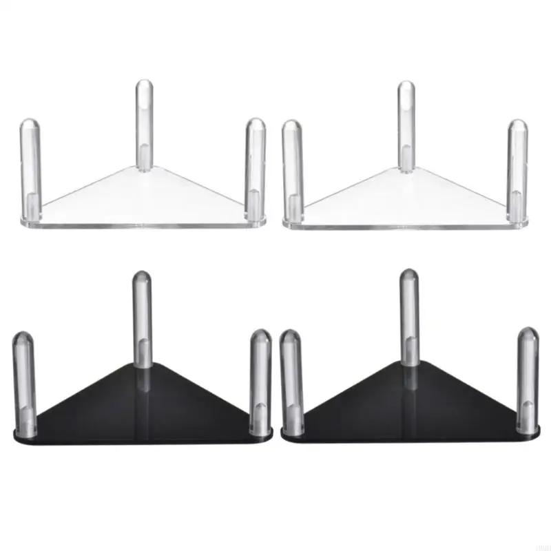 

Pair of Sturdy Clear Ball Mounts Multifunctional for Collectors Enthusiasts JOMD