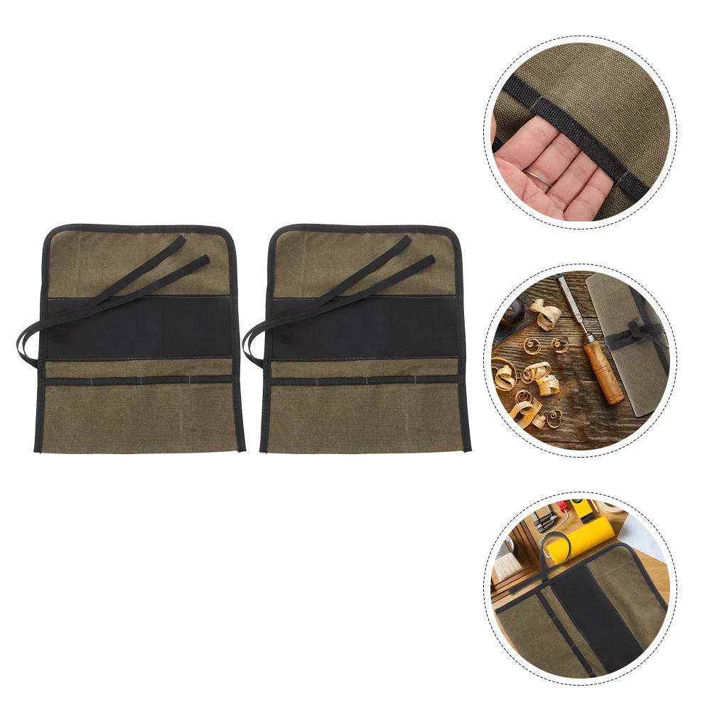 2 Pcs Tool Storage Bag Electrician Package Repair Organizer Tools Hanging Pouch