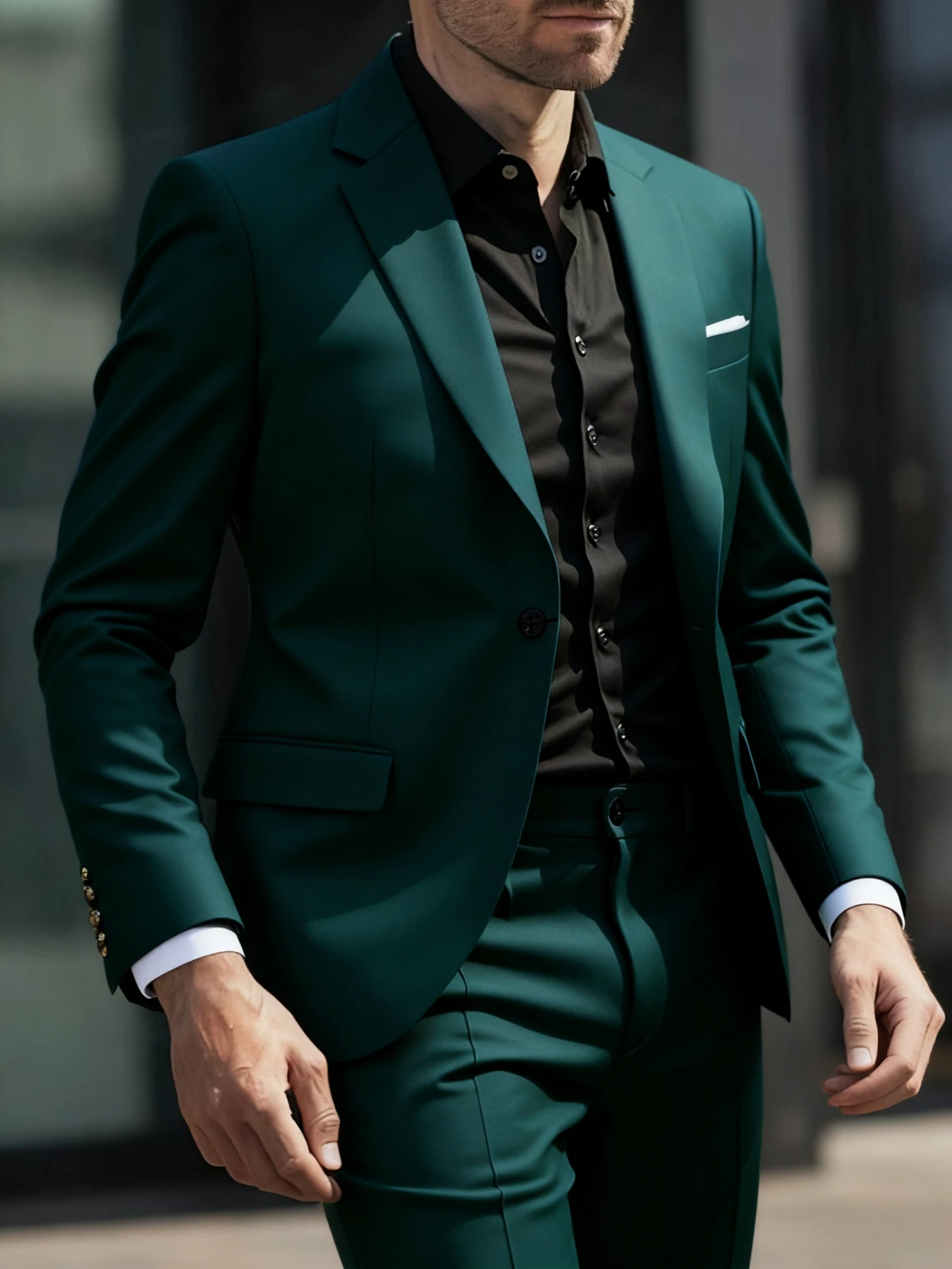 

Men's Suit 2pcs Set, Slim-Fit Jacket And Pants, Elegant Attire for Wedding, Party, Dinner And Formal Occasion