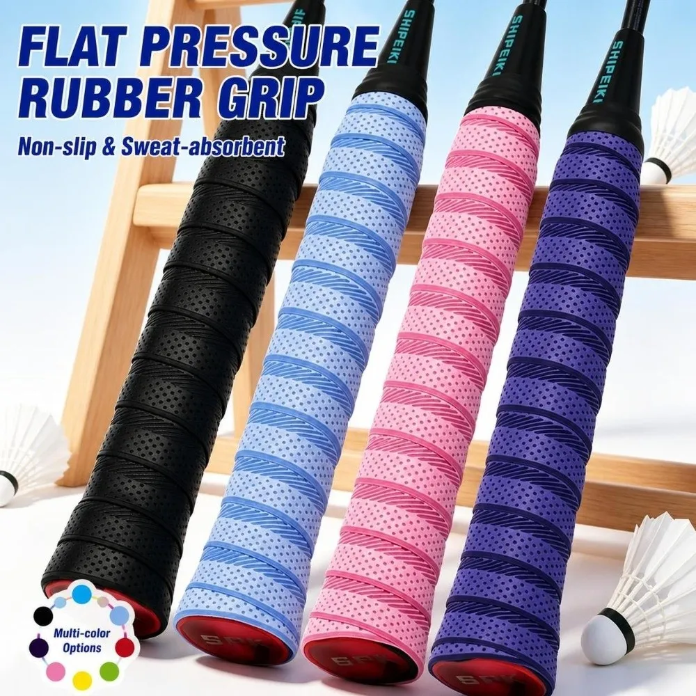 Sticky Racket Overgrip Perforated Diagonal Texture Handle Wrap Tape Protective Film Coating Fishing Rod Grip