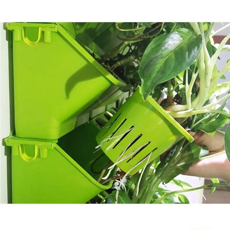 QX2E Stackable Flower Pot Wall Hanging Vertical Planter Plants Bonsai Vase
