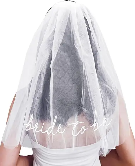 

bride to be veil Embroidered Bridal Shower Engagement Party Bride To Be Headband Hen party gift Bride wedding party