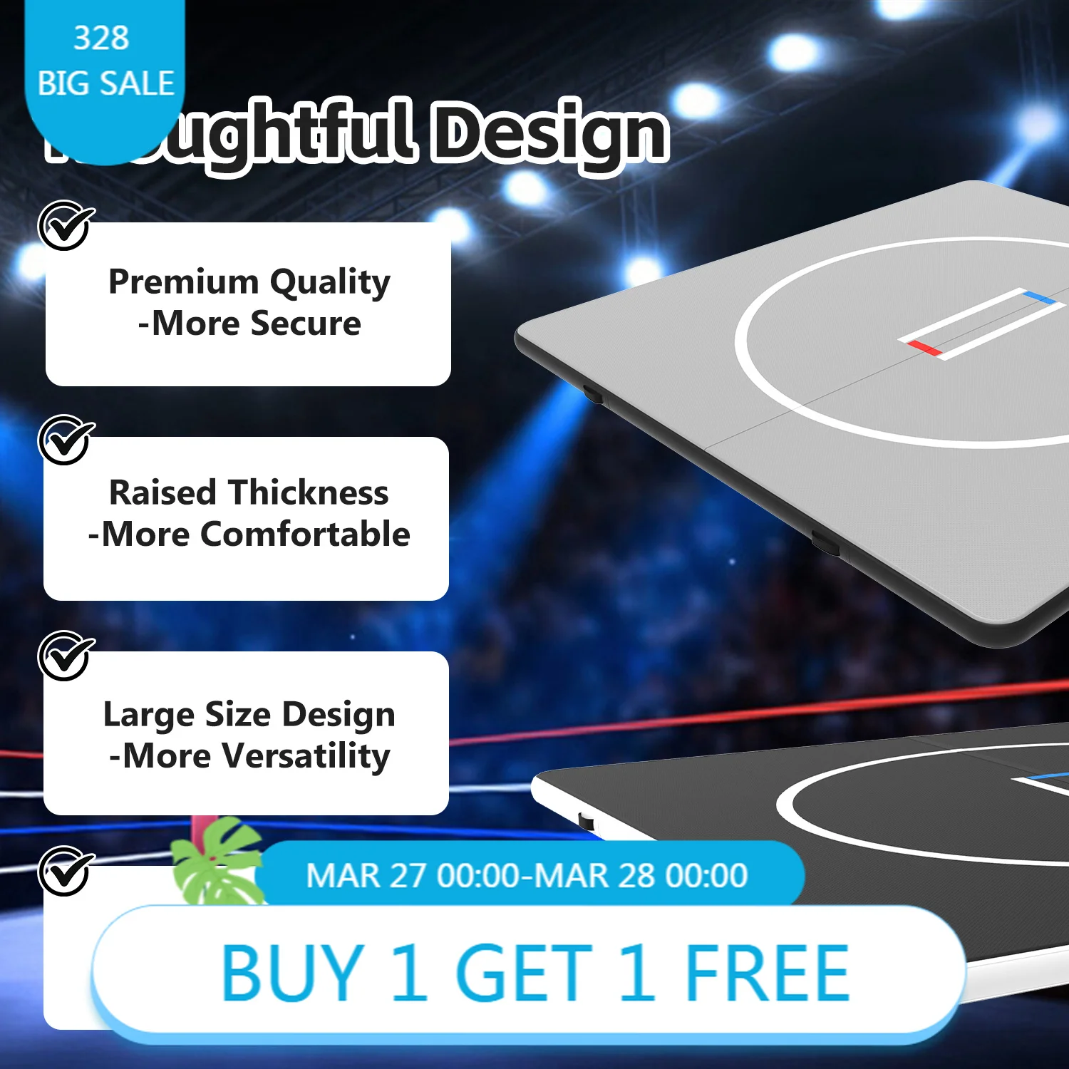 Custom Size 13ftx13ft 4m X 4m Professional Portable Inflatable PVC BJJ MMA Martial Arts Judo Wrestling Mat