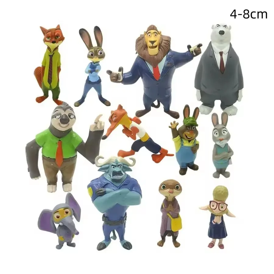 Disney Movie Zootopia Cartoon Figure Toys Judy Hopps Nick Wilde Fox Rabbit Utopia Animal PVC Action Dolls Kids Christmas Gifts