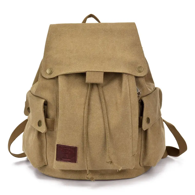 Canvas Backpack Female Return To The Ancients Men Leisure Travel Draw Rope Backpack for Women Japanese Arts College Student Bag