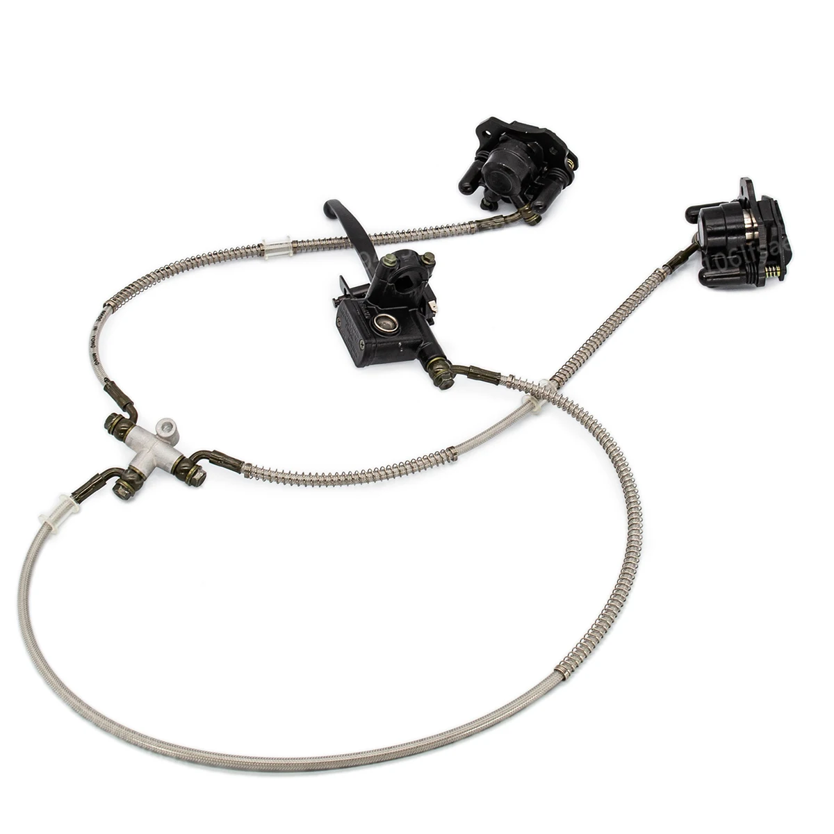 

New Front Twin Disc Brake Caliper Master Cylinder 150cc 200cc 250cc ATV Quad Buggy