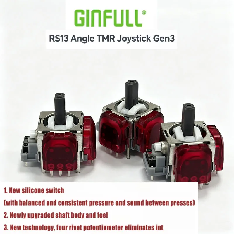 GINFULL RS13 3nd Generation Angle TMR Joystick For PS5 For PS4 For